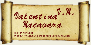 Valentina Macavara vizit kartica